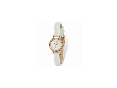 white leather watch 