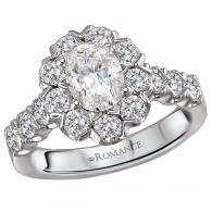 Halo Semi-Mount Diamond Ring 