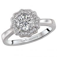 Halo Semi-Mount Diamond Ring