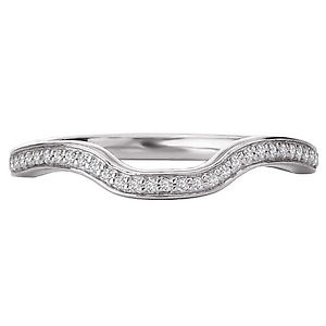 This is a stunning curved matching wedding band with round diamonds set in 18kt white gold. 