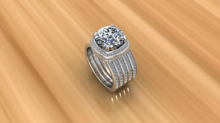 This elegant ring is custom made white gold with a cushion center diamond.  To celebrate the joys of many years together this ring was crafted to display the love of the ones who share it. 