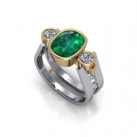 Custom Engagement Ring Emerald
