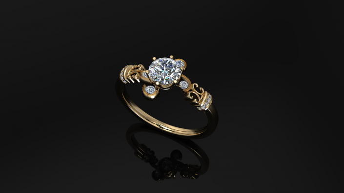 This ring has a sense of class as it takes you on a journey through its beauty.  Its unique style allows it to stand apart from your everyday design. 