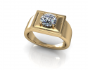 This gold band shows a beautiful sense of dimension as it contrasts the shapes within it. 