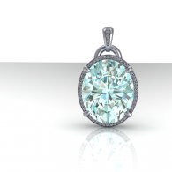 Aquamarine Custom Pendant 